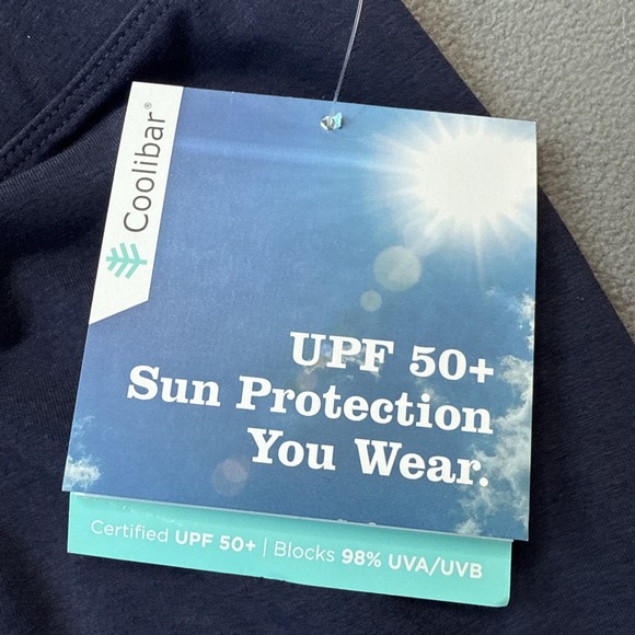 Coolibar Summer Leggings Womens Large Navy Travel Outdoor Stretch UPF Light NWT - Picture 7 of 15